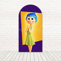 Toile de fond pour arche joyeux ensoleillé Jaune Joie Vice-Versa pour fête enfants