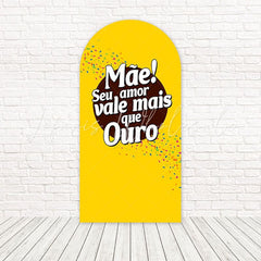 Toile de fond pour arche floraison lumineuse Fête des Mères jaune pour célébration printemps