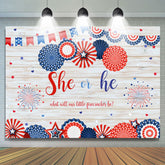Toile de fond en bois pour fête prénatale du 4 juillet