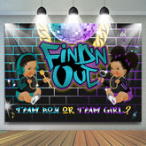 Toile de fond de douche de bébé Dazzle Light Gender Reveal