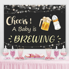 Un bébé brasse de la bière Cheers Baby Shower Backdrop