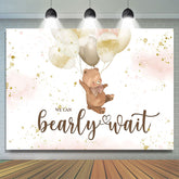 Un ours en peluche mignon avec des ballons Baby Shower Backdrop