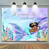 Une petite sirène est sur le chemin Baby Shower Backdrop