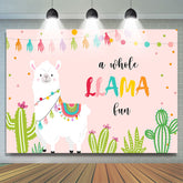 Un ensemble de décors d'anniversaire rose Llama Lun pour fille