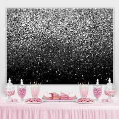 Toile de fond abstraite de fête d'anniversaire de taches de bokeh d'argent