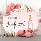 Toile de fond de mariage ronde florale vieillie à la perfection