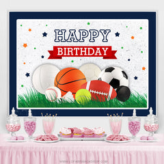 Toile de fond de joyeux anniversaire du thème All Star pour les garçons