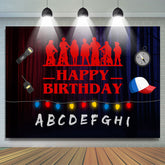 Alphabet Stage Halloween Thème Joyeux Anniversaire Toile de Fond