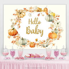 Toile de fond de douche de bébé fleur mignonne simple citrouille d'automne