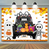 Automne Espion Araignée Citrouille Mignon Fantôme Halloween Toile de Fond