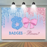 Badges ou arcs Glitter He ou She Baby Shower Backdrop