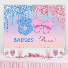 Badges ou arcs Glitter He ou She Baby Shower Backdrop