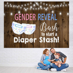 Bash pour démarrer une toile de fond de douche de bébé thème cachette de couches