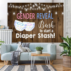 Bash pour démarrer une toile de fond de douche de bébé thème cachette de couches