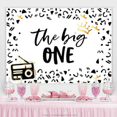 Motif noir et blanc La toile de fond Big One Birthday