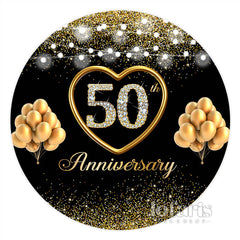Toile de fond du 50e anniversaire du ballon en or noir