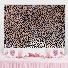 Toile de Fond de fête d'anniversaire joyeux imprimé léopard noir