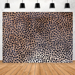 Toile de Fond de fête d'anniversaire joyeux imprimé léopard noir