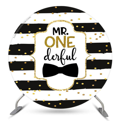 Toile de fond du 1er anniversaire à rayures noires et blanches Toile de fond du 1er anniversaire à rayures noires et blanches