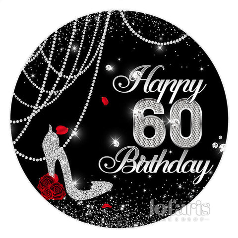 Noir Avec Des Talons Hauts Rose 60e Anniversaire Toile De Fond Ronde Noir Avec Des Talons Hauts Rose 60e Anniversaire Toile De Fond Ronde