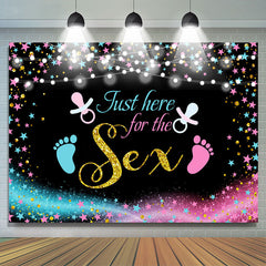 Toile de fond scintillante étoile bleue et rose pour douche de bébé