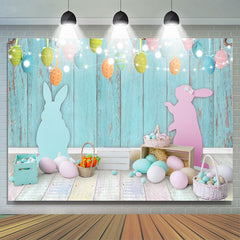 Toile de fond de douche de bébé thème en bois bleu garçon ou fille rose
