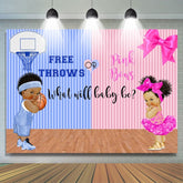 Jetés bleus et arcs roses Toile de fond de douche de bébé