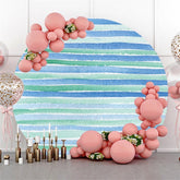 Toile de fond d'anniversaire de cercle de bande verte bleue pour la fête