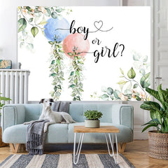 Toile de fond de douche de bébé thème vert ballons roses bleus