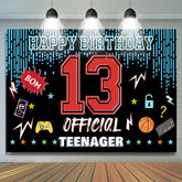 Modèles de jeu de cordes bleues Joyeux 13e anniversaire Toile de Fond