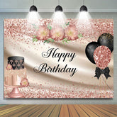Bokeh ballon rose gateau d'anniversaire bricolage anniversaire toile de fond