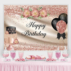 Bokeh ballon rose gateau d'anniversaire bricolage anniversaire toile de fond