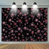 Bokeh Rose Point Lumineux C?ur Sur Fond Noir