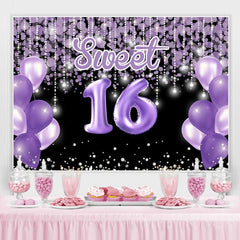 Bokeh Purple balloon doux 16e anniversaire photo toile de fond