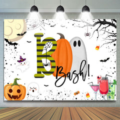 Bouh Bash ! Toile de fond du thème de l'Halloween à la citrouille