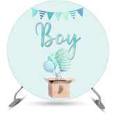 Toile de fond de douche de bébé cercle simple ballon bleu garçon