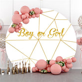 garçon ou fille Triangle irrégulier Baby Shower Round Backdrop