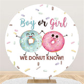 Lofaris Toile de fond ronde pour fête prénatale Motif We Donut Know