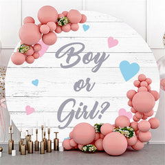 Toile de fond de douche de bébé cercle d'amour en bois garçon ou fille