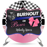 Burnout ou arcs rond noir rose bébé douche toile de fond