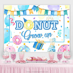 Thème de dessin animé Notre beignet grandit Joyeux anniversaire Toile de fond