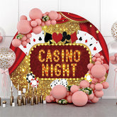 Casino Night Glitter Fond de cercle doré et rouge