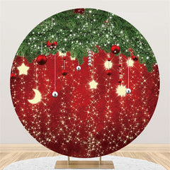 Boules de noël avec fond de vacances de cercle de lumières