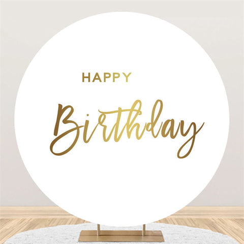 Cercle Personnalisé Or Simple Joyeux Anniversaire Toile De Fond Cercle Personnalisé Or Simple Joyeux Anniversaire Toile De Fond