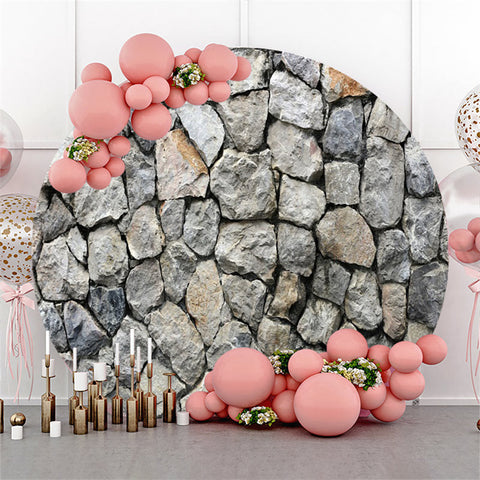 Cercle plein de roches Toile de fond simple joyeux anniversaire Cercle plein de roches Toile de fond simple joyeux anniversaire