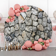 Cercle plein de roches Toile de fond simple joyeux anniversaire
