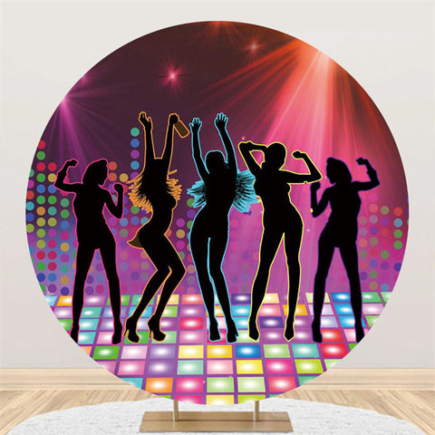 Cercle Glitter Light Disco Joyeux Anniversaire Toile de Fond Cercle Glitter Light Disco Joyeux Anniversaire Toile de Fond