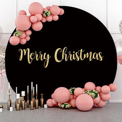 Cercle Or Glitter Noir Joyeux noël Toile de Fond