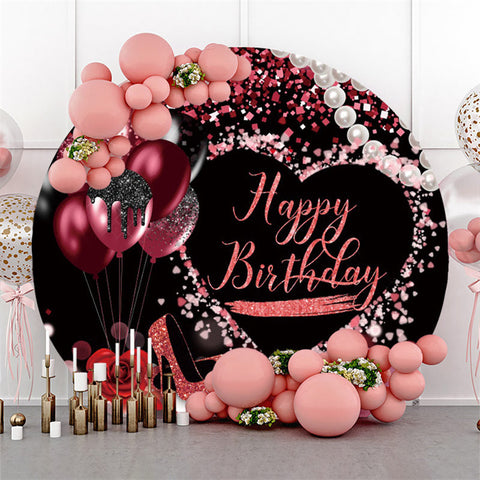 Cercle Talons Hauts Ballon Thème Rouge Toile De Fond Anniversaire Cercle Talons Hauts Ballon Thème Rouge Toile De Fond Anniversaire