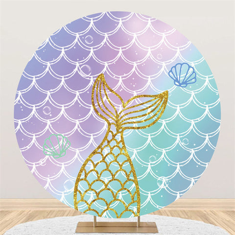 Cercle Violet Bleu Or Paillettes Sirène Birhday Toile de Fond Cercle Violet Bleu Or Paillettes Sirène Birhday Toile de Fond
